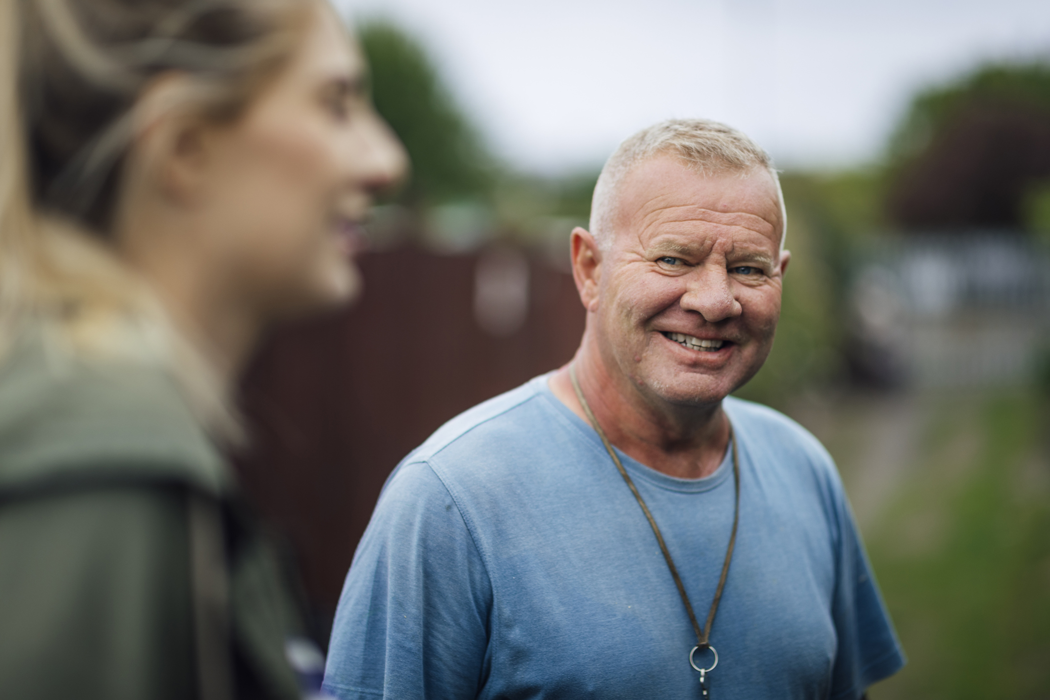 Mature man smiling